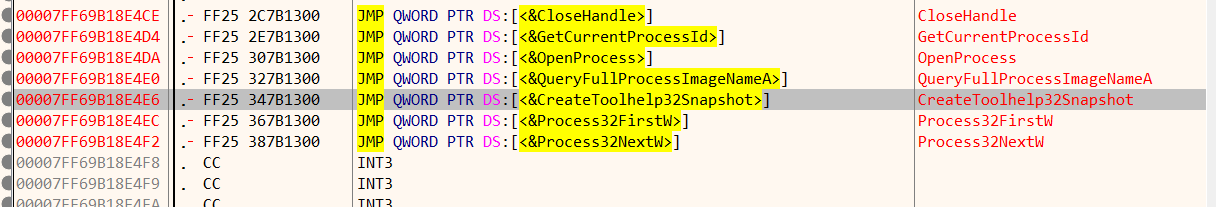XDbg跳转表中体现
