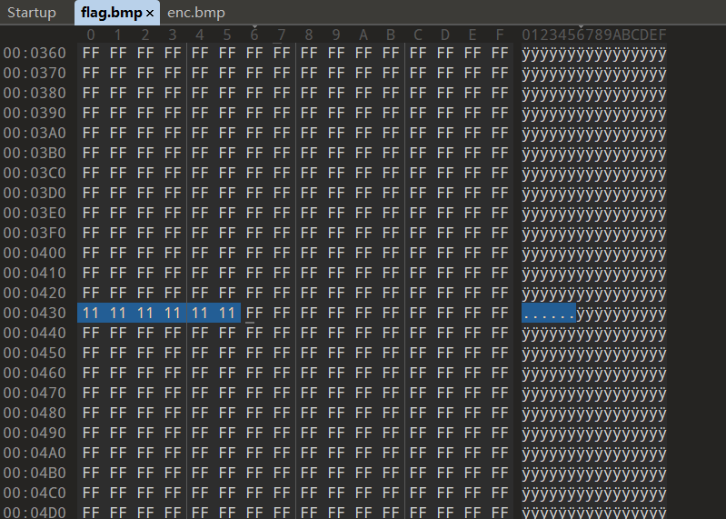 进一步修改原文件文件头后1024bytes的结尾